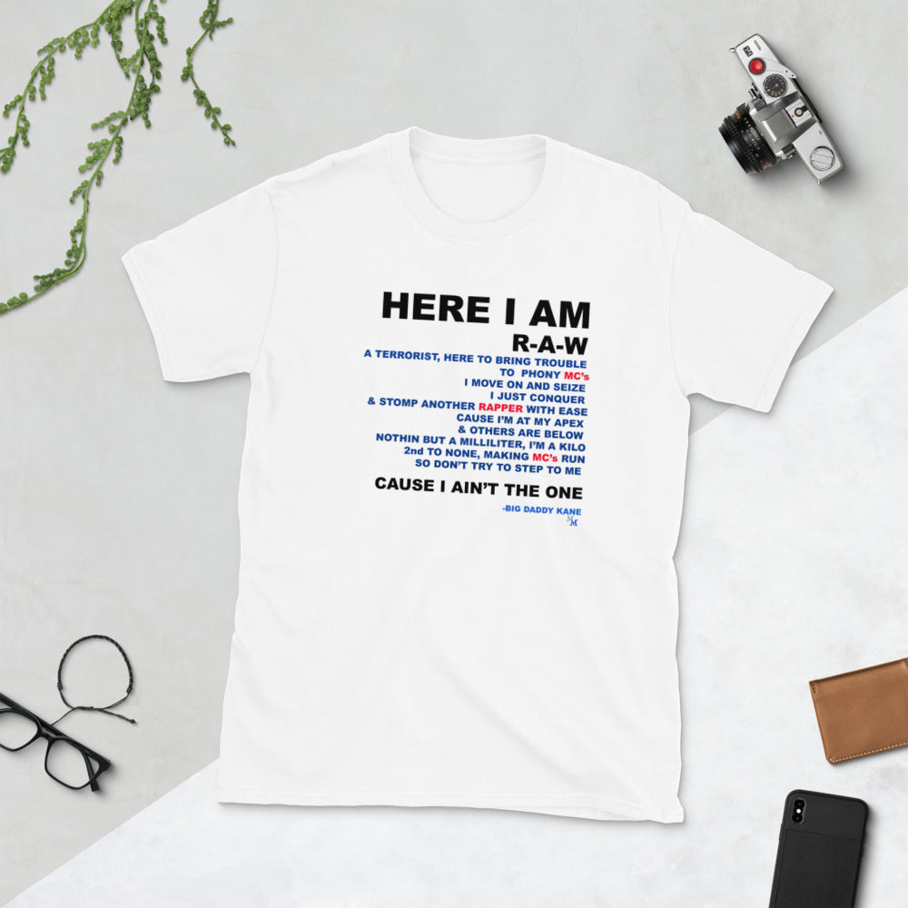 B.D.K. R-A-W LyRics T-Shirt (Unisex)White