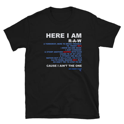 B.D.K. R-A-W LyRics T-Shirt (Unisex)