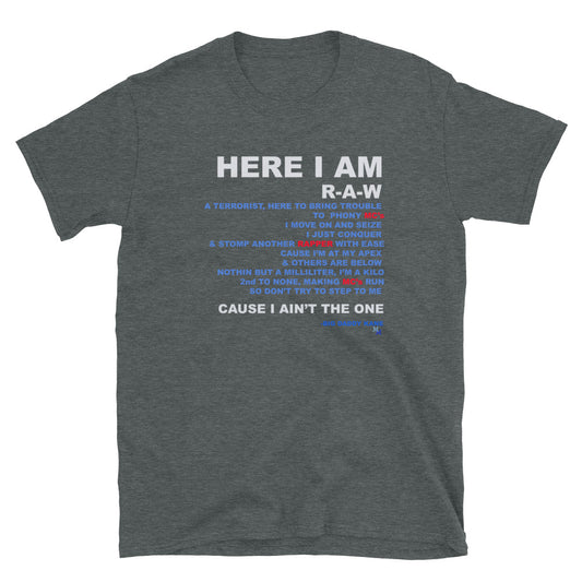 B.D.K. R-A-W LyRics T-Shirt (Unisex)